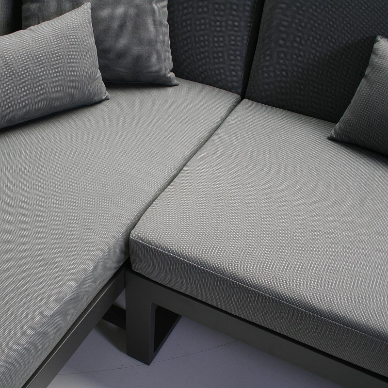 Malaga Corner Set -  loungeset grijs buiten 3