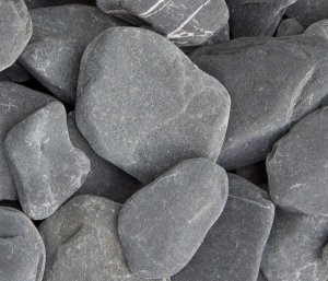 Flat Pebbles zwart 30-60mm