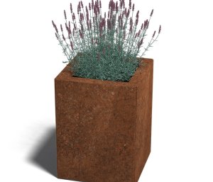 Cortenstaal Plantenbak Miami 30x30cm diverse hoogtes